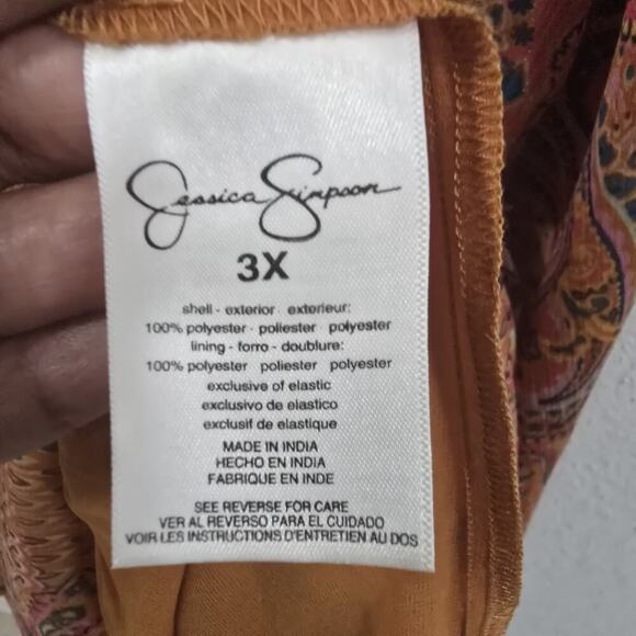 Jessica Simpson Womens Mini Dress Boho Bell Sleeves Crewneck Plus Size 3X - Picture 8 of 12